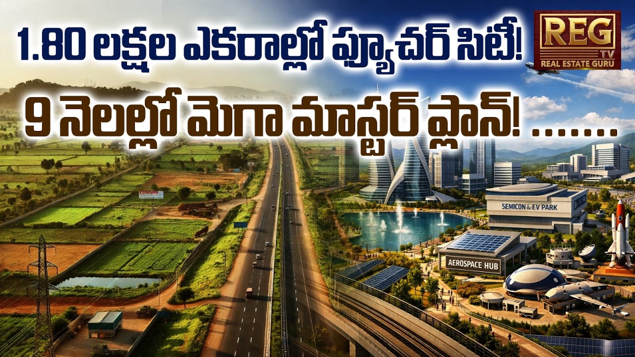 Telangana Future City 2047 | 1.80 Lakh Acres Mega Plan | South Hyderabad Land Boom! #futurecity