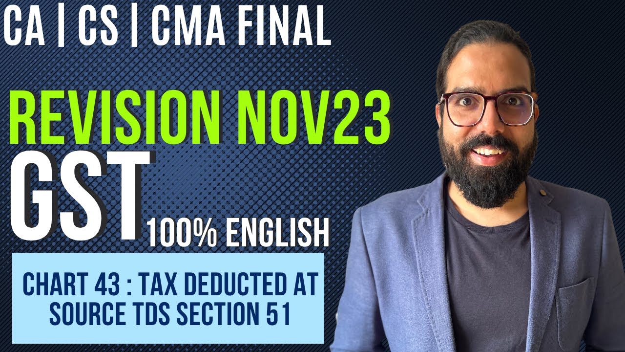 Chart 43 Tax Deducted At Source TDS Section 51  | IDT Revision Nov23| 100% English