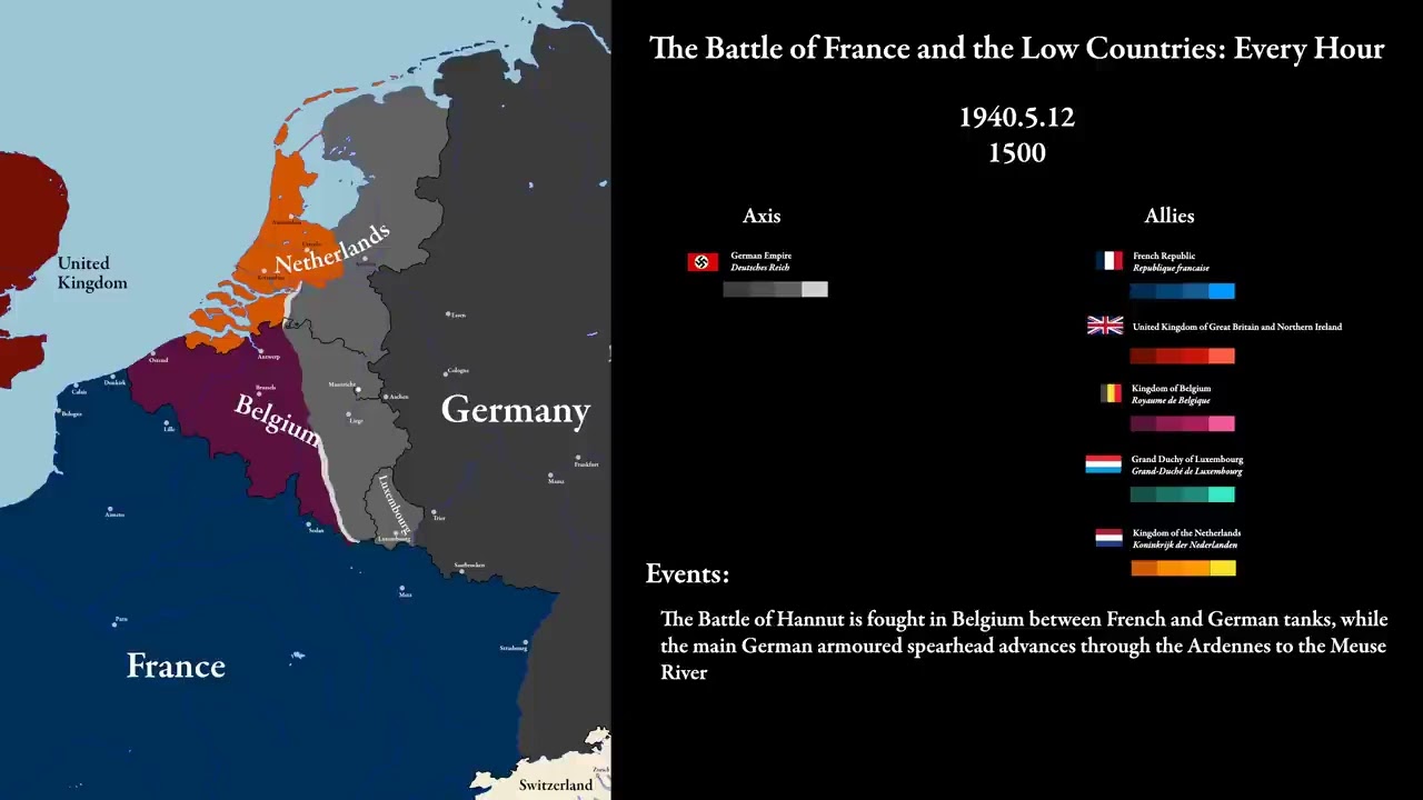 [WW2] The Battle of France and the Low Countries - Every Hour