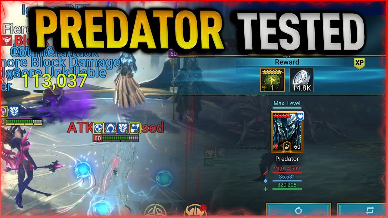 PREDATOR ONE SHOTS - PVP & SPIDER SHOWCASE | RAID SHADOW LEGENDS