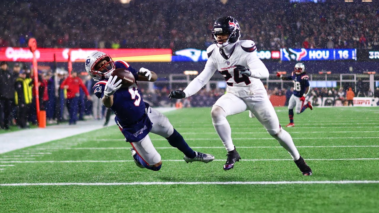 Kayshon Boutte&rsquo;s Incredible One Handed TD Catch *CATCH OF THE YEAR* Patriots Radio (4K60fps)