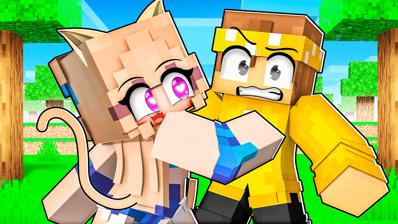 SOU O CRUSH de UMA GATA no Minecraft