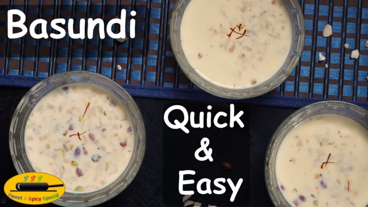 Basundi Recipe/ How to make Basundi Recipe / Easy and Quick Basundi Recipe
