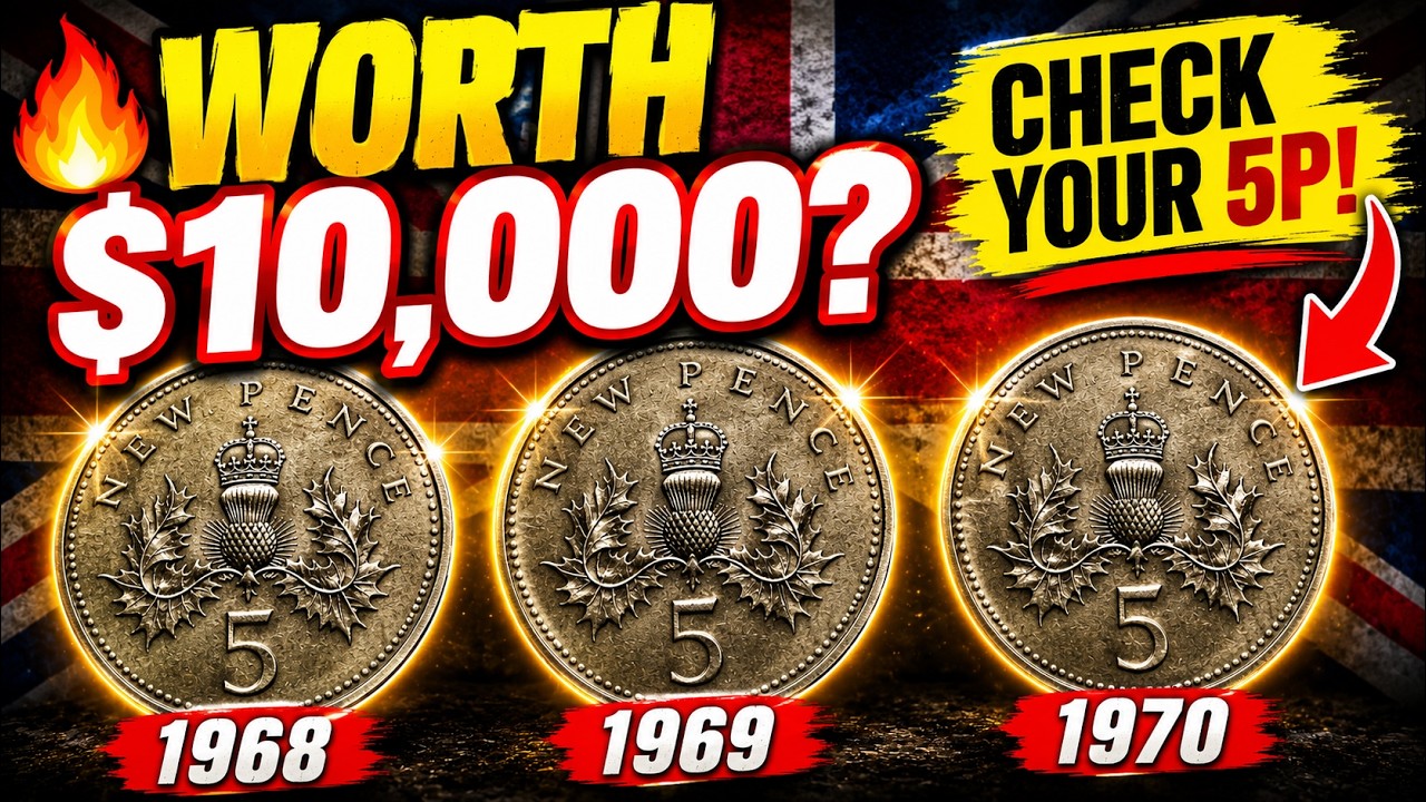 3 Rare Elizabeth II New Pence 5 Coins That Could Be Worth Thousands.