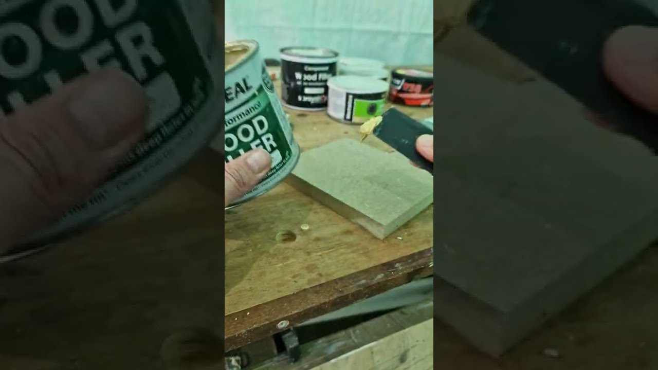 How to Use Two Part Wood Filler #shorts