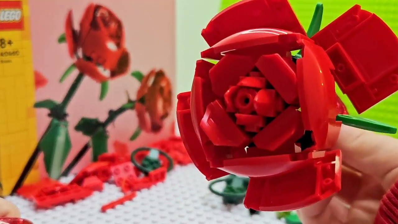ASMR: Building LEGO Roses 40460 for Valentine's Day #lego #valentinesday #valentinesdaygift #asmr