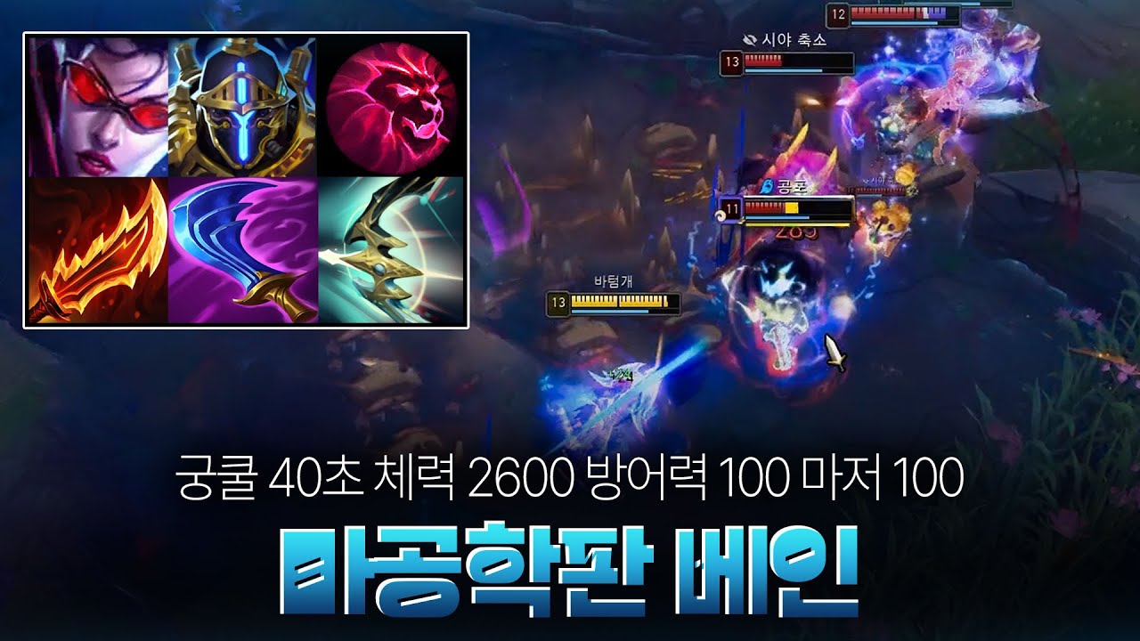 궁쿨 40초인 딜탱 베인 이건 못 막습니다