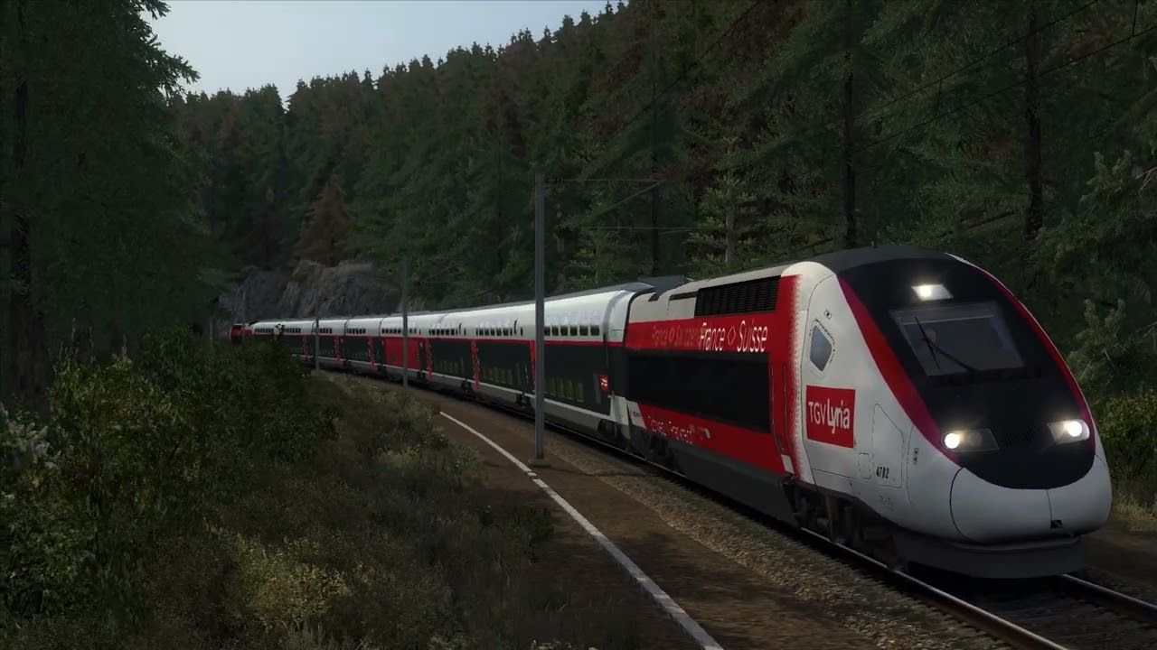 Train Simulator Classic : TGV EuroDuplex Lyria | La ligne de la Bosse (Vallorbe - Dôle)