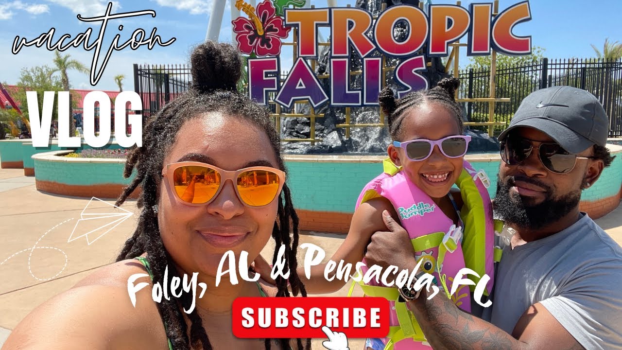 WATER PARK & BEACH VACATION TRAVEL VLOG 🏝️  Foley, AL▪️ Pensacola Beach, FL ▪️ Lambert's Cafe