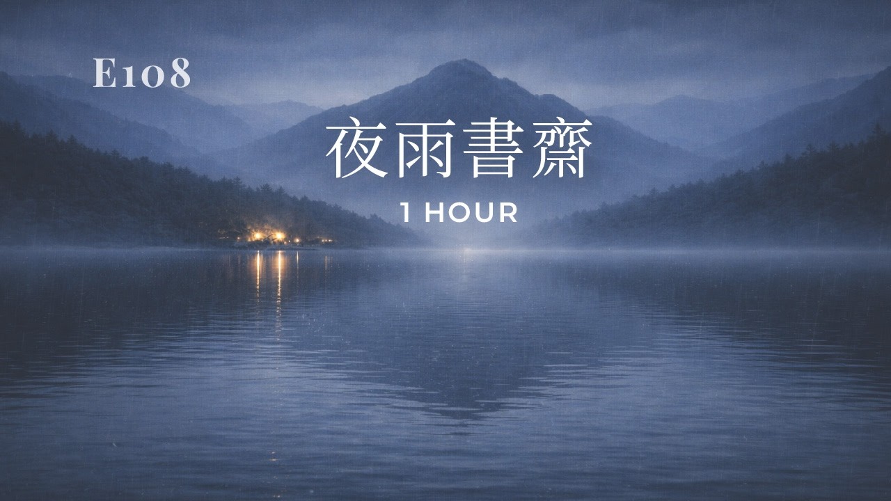 Rainy Night Study Guqin (1 Hour) | Calm Focus Music for Reading & Deep Work | 夜雨書齋 No.02