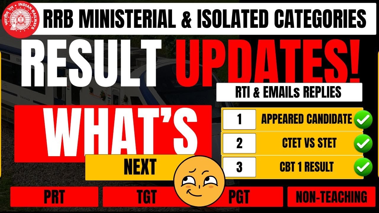 RRB CEN 07/2024 I Result Update I Official Reply from RRB Bilaspur & Bhopal | CBT 1 Expected Date |