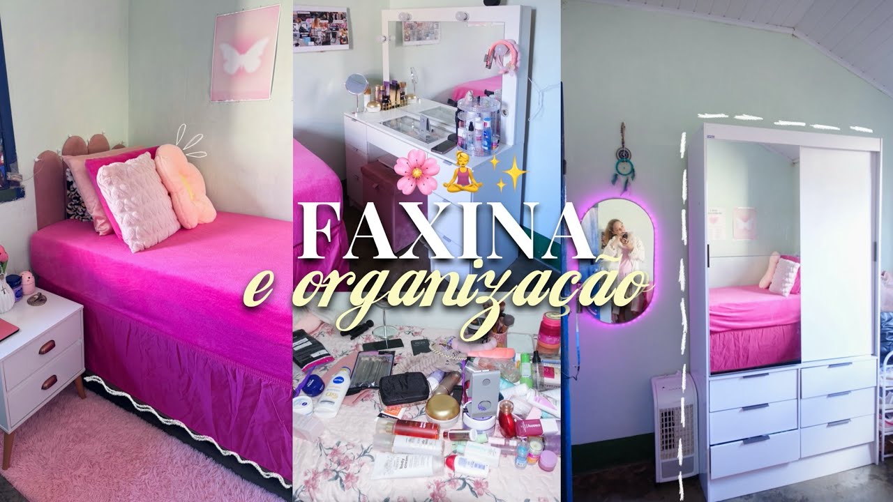 FAXINANDO E ORGANIZANDO MEU QUARTO: limpando minha penteadeira, organizando minhas bolsas… 🧺🧘🏼‍♀️