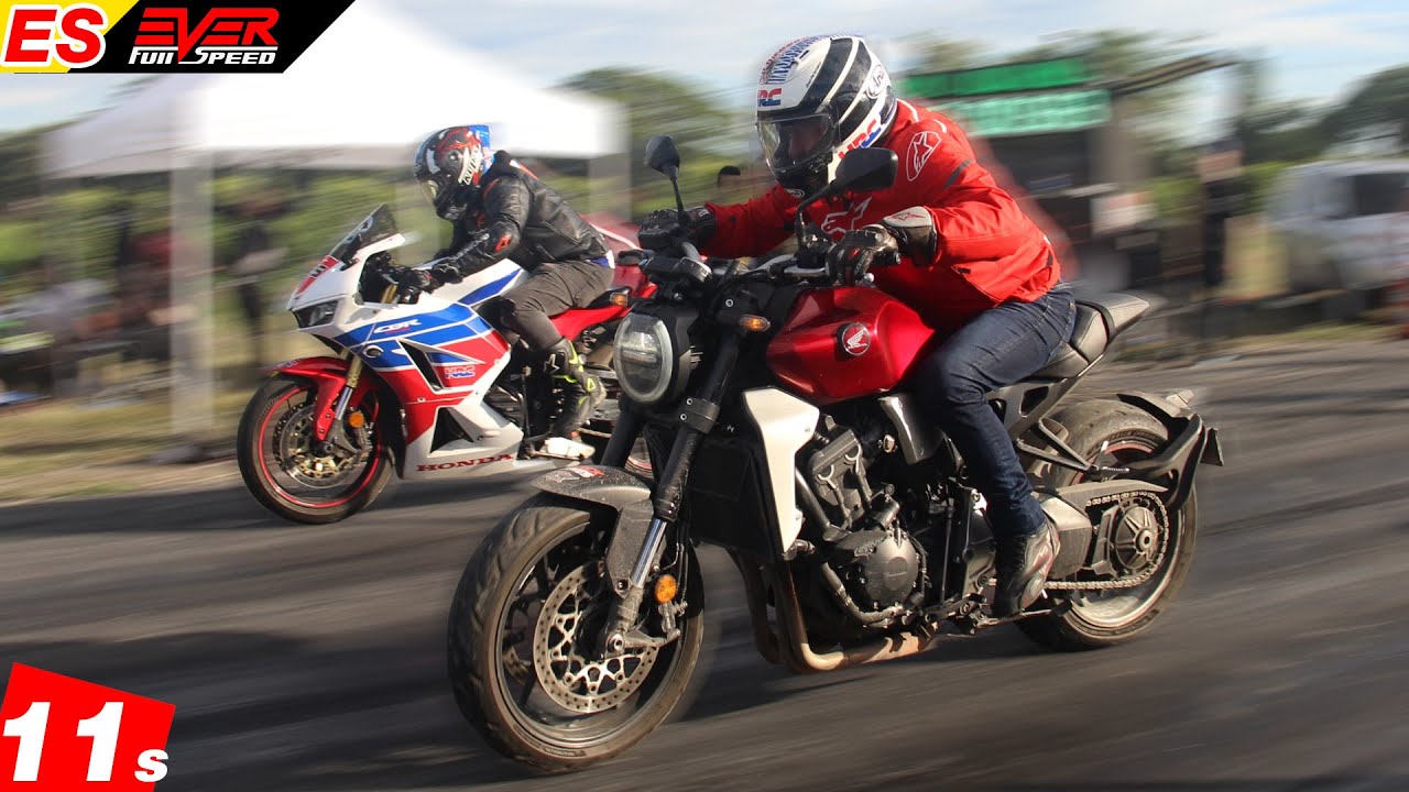 CARRERAS de MOTOS 11s: Honda CB1000R 🆚️ Yamaha R6 🆚️ GSR750 🆚️ MT-09 🆚️ CBR600R 3rd Track Times 2024