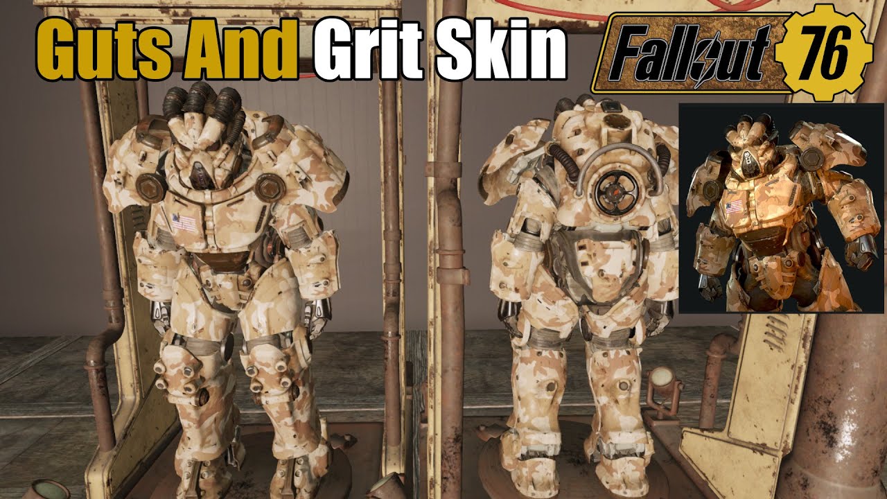Guts& Grit Power Armor Skin - Fallout 76 Atom Shop Showcase