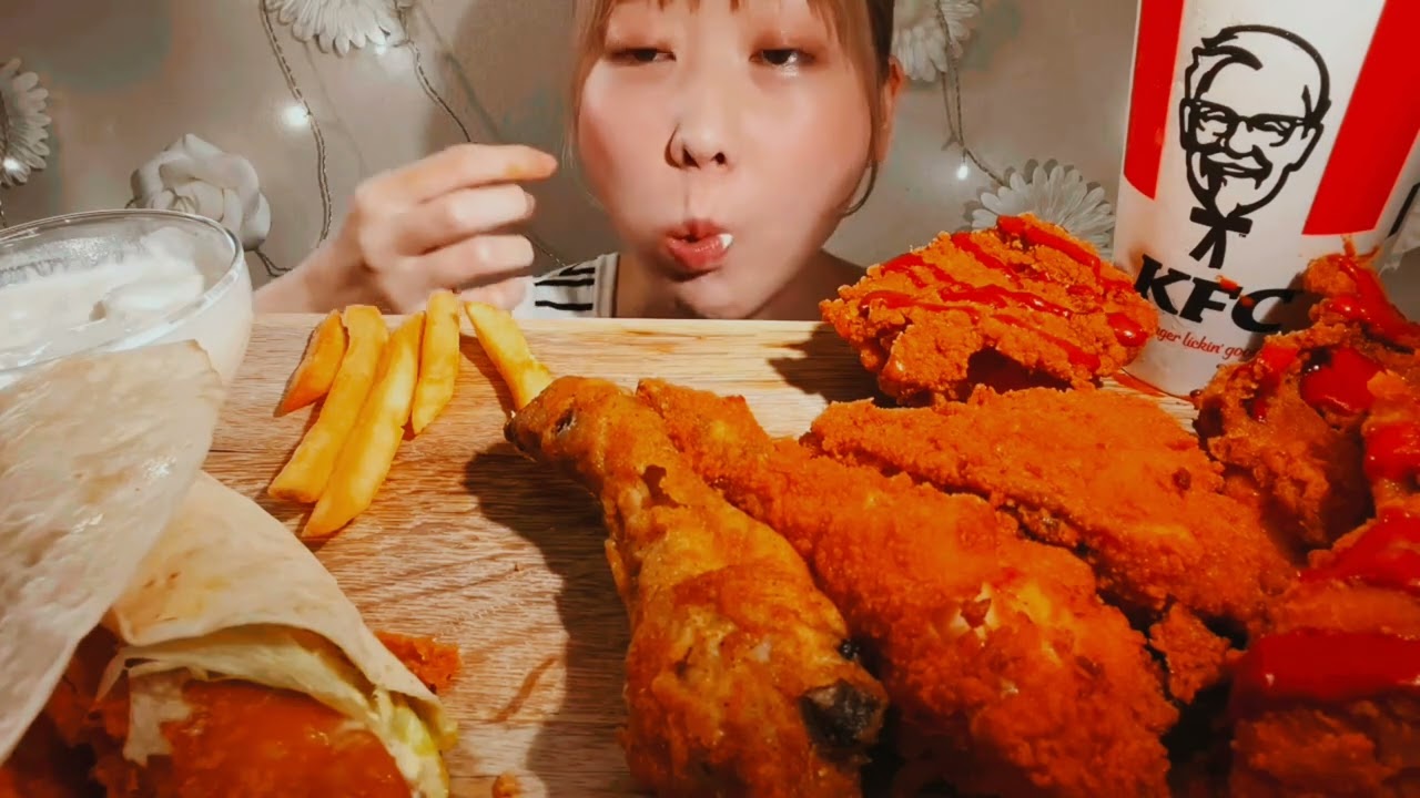 MUKBANG EATING WITH (@miyuasmr )🦐🍤🍖🍗❤️‍🔥🥓🥩