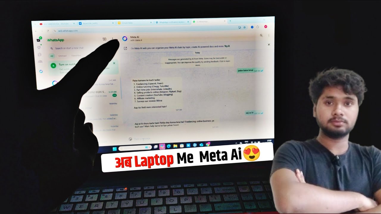 Laptop Me Whatsapp Meta Ai Feature Kaise Show Hoga  | Sakib kujda 