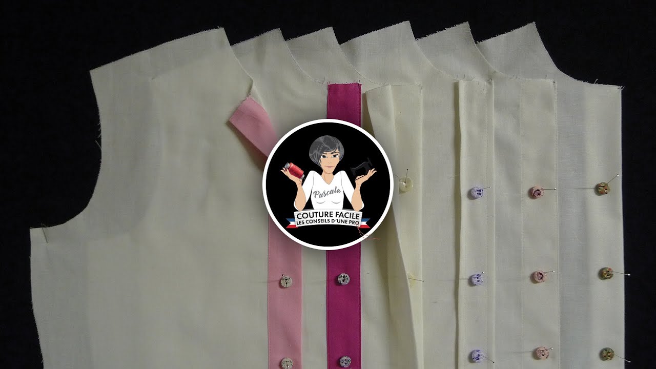 COUTURE FACILE - Les différentes pattes de boutonnage chemise et chemisier.