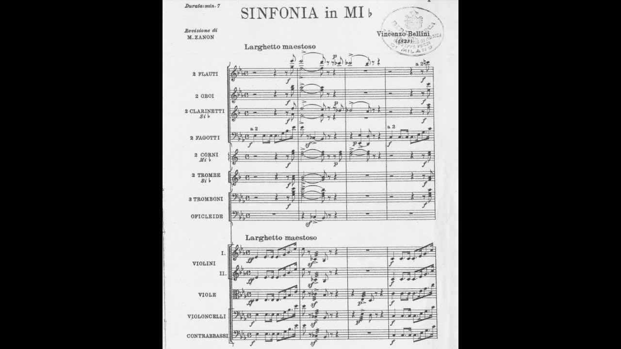 Vincenzo Bellini - Sinfonia in E-Flat Major