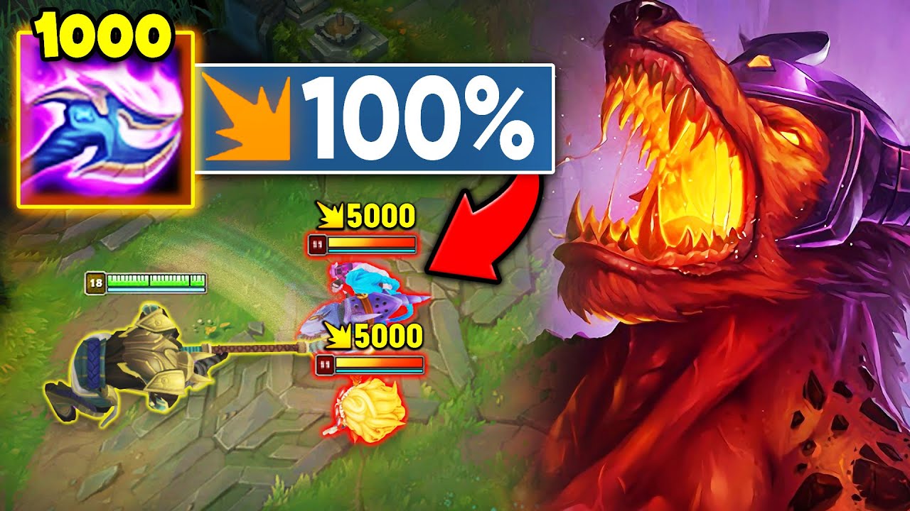 NASUS BUT I HAVE 1000 STACKS AND 100% CRIT! (ONE Q = ONE KILL)