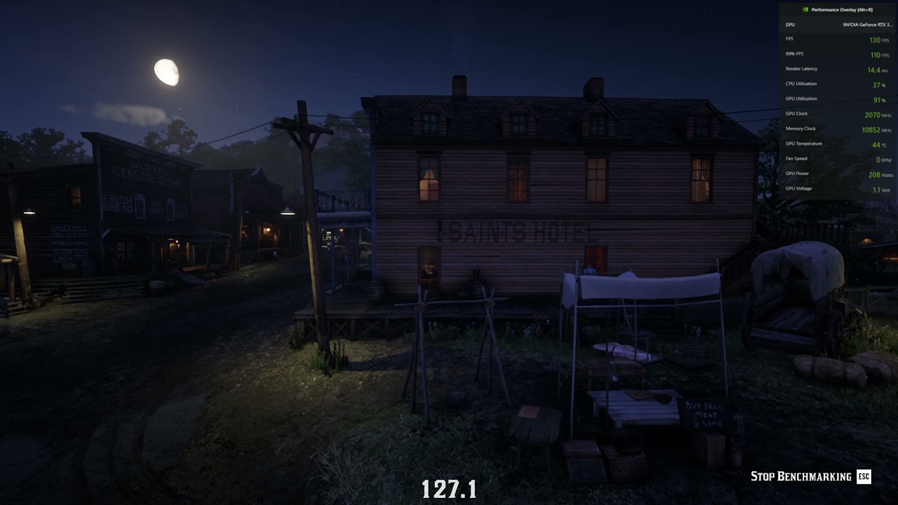Benchmarks - RTX 3090 FTW3 OC / 5950x - Red Dead Redemption 2 - 1080p ULTRA Benchmark