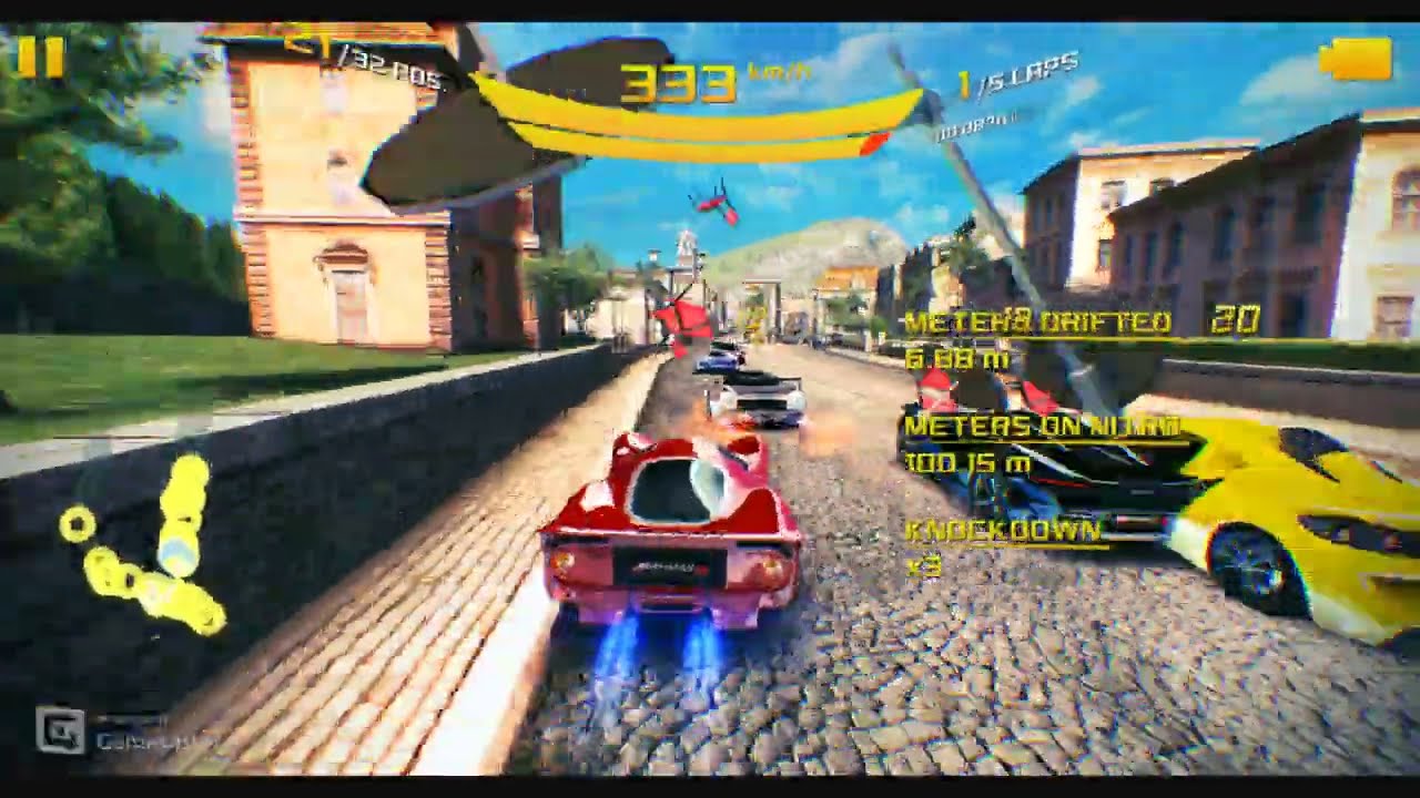 Asphalt 8 Ferrari 330 P4 5 laps 32 racers no wreck  and speed and more!