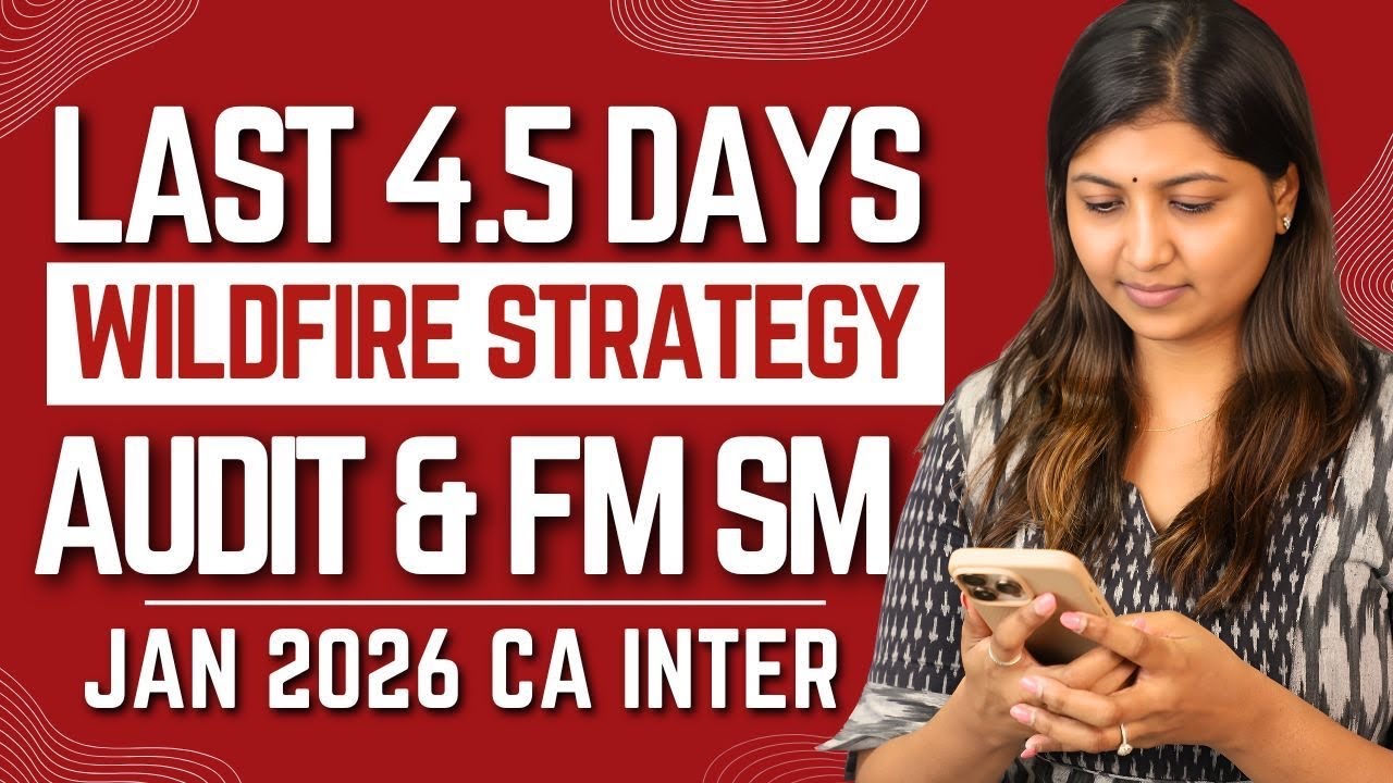 Last 4.5 Days Wildfire Audit & FMSM Strategy - CA Inter Jan 26 Exams