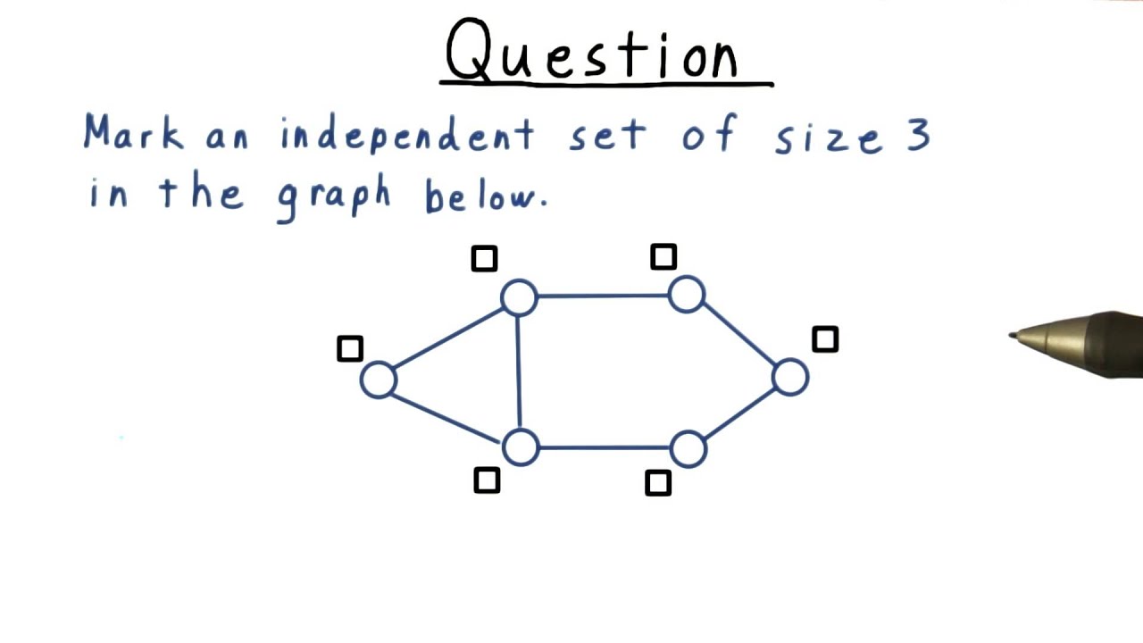 Find an Independent Set Quiz - Georgia Tech - Computability, Complexity, Theory: Complexity