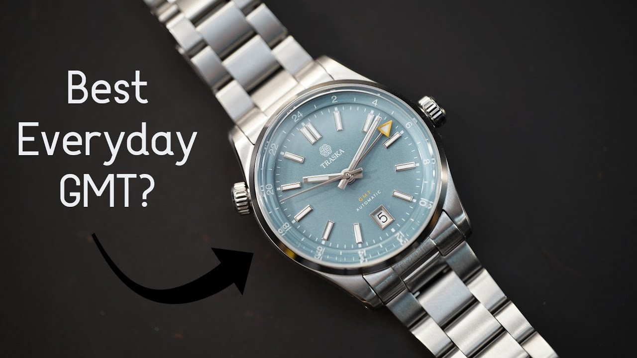The Perfect Everyday Affordable Automatic Traveler GMT - Traska Venturer Traveler GMT in Steel Blue