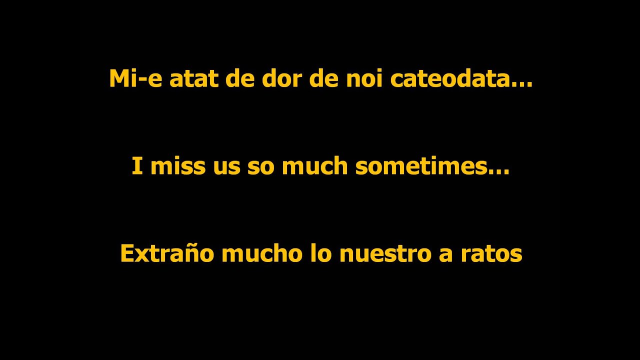 DJ Project ft. Giulia - Mi-e dor de noi lyrics Romanian-English-Spanish