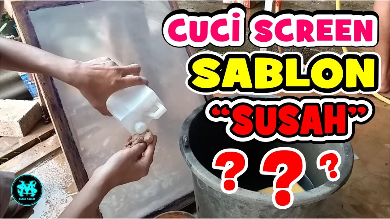 Membersihkan Afdrukan Screen Sablon - Cara Ini Sering Di Lewati Prosesnya