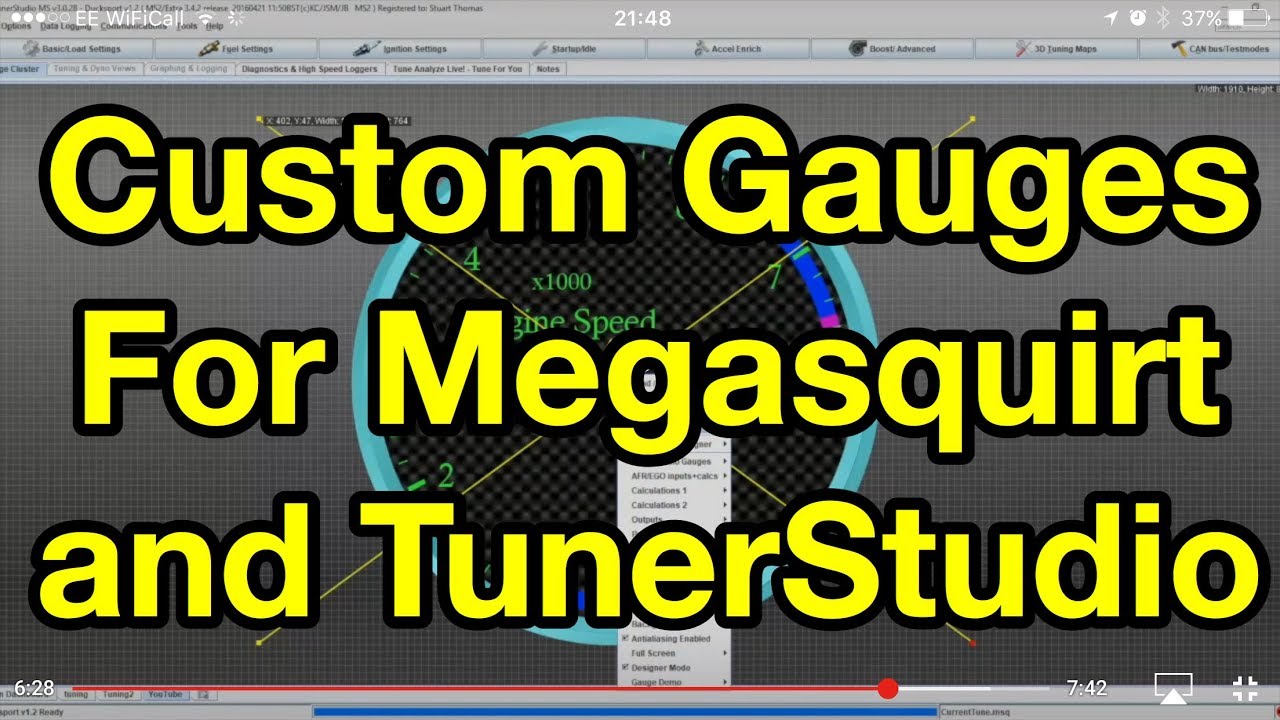 HOW TO use Dashboard Designer in TunerStudio - Part 2 - Gauge Customisation