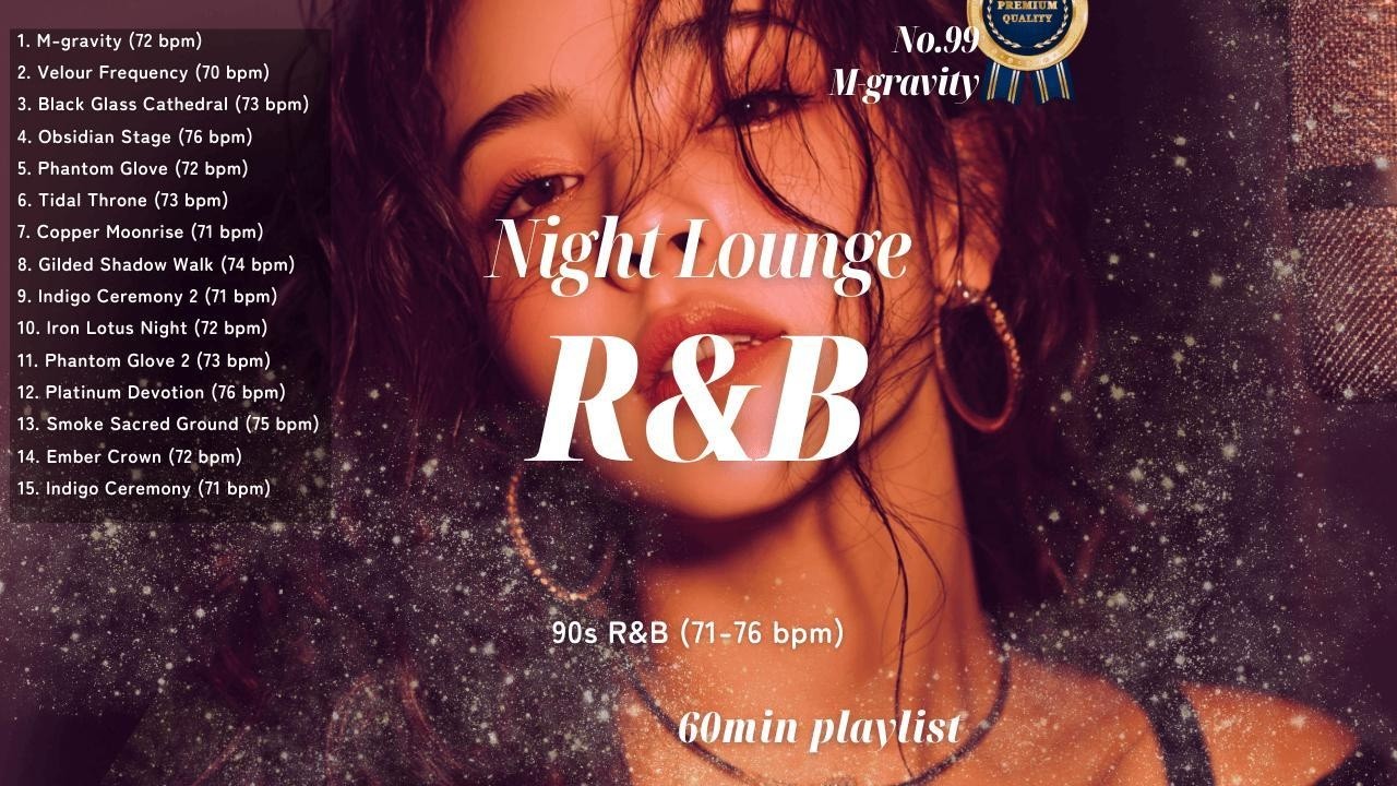 【60min】No.99｜M-gravity｜Classic 90s R&B Night Lounge(60-120 BPM)｜Slow➟Midtempo Groove🌙🎧️