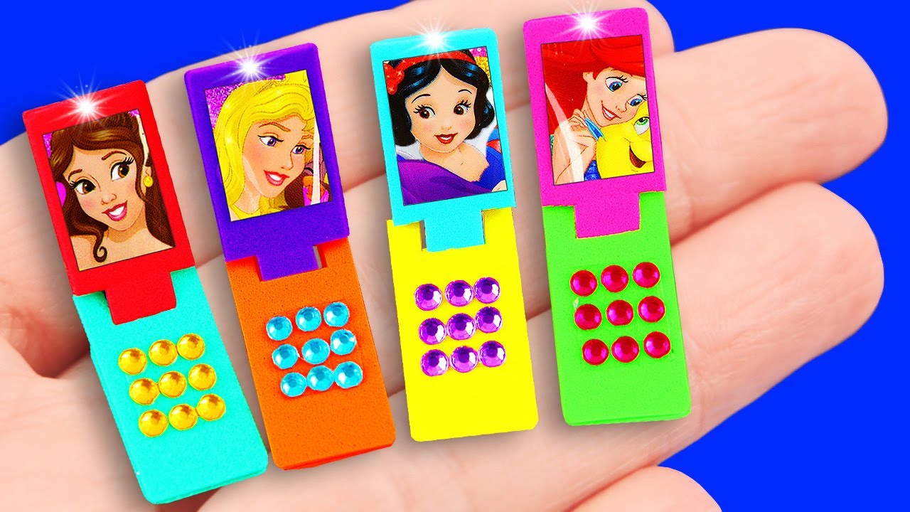 18 DIY BARBIE HACKS hacks: miniature phone, makeup, air pods, bags, etc.