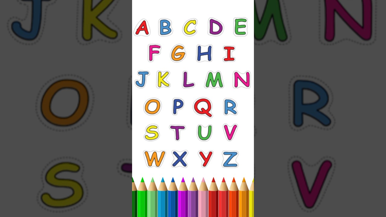 learn and colors Abc, Alphabets Coloring Page, abcdefghijklmnopqrstuvwxyz #abc #abcd #alphabet