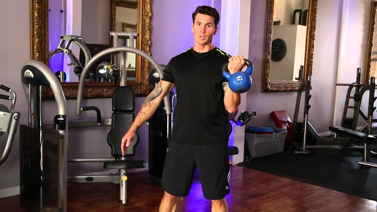 How to Do a Bicep Curl With a Kettlebell
