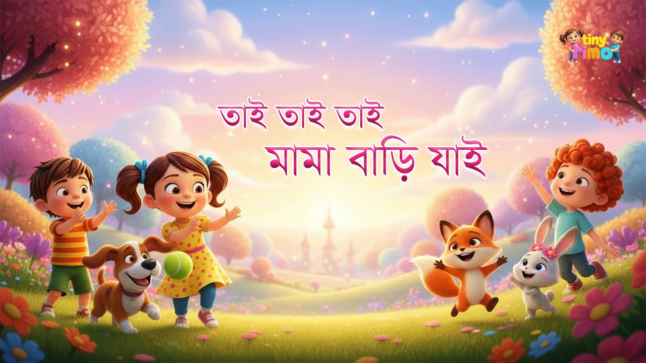 আয় আয় চাঁদ মামা | Aye Aye Chand Mama |  Bengali Rhymes For children's | Bengali Cartoon | tiny rimo