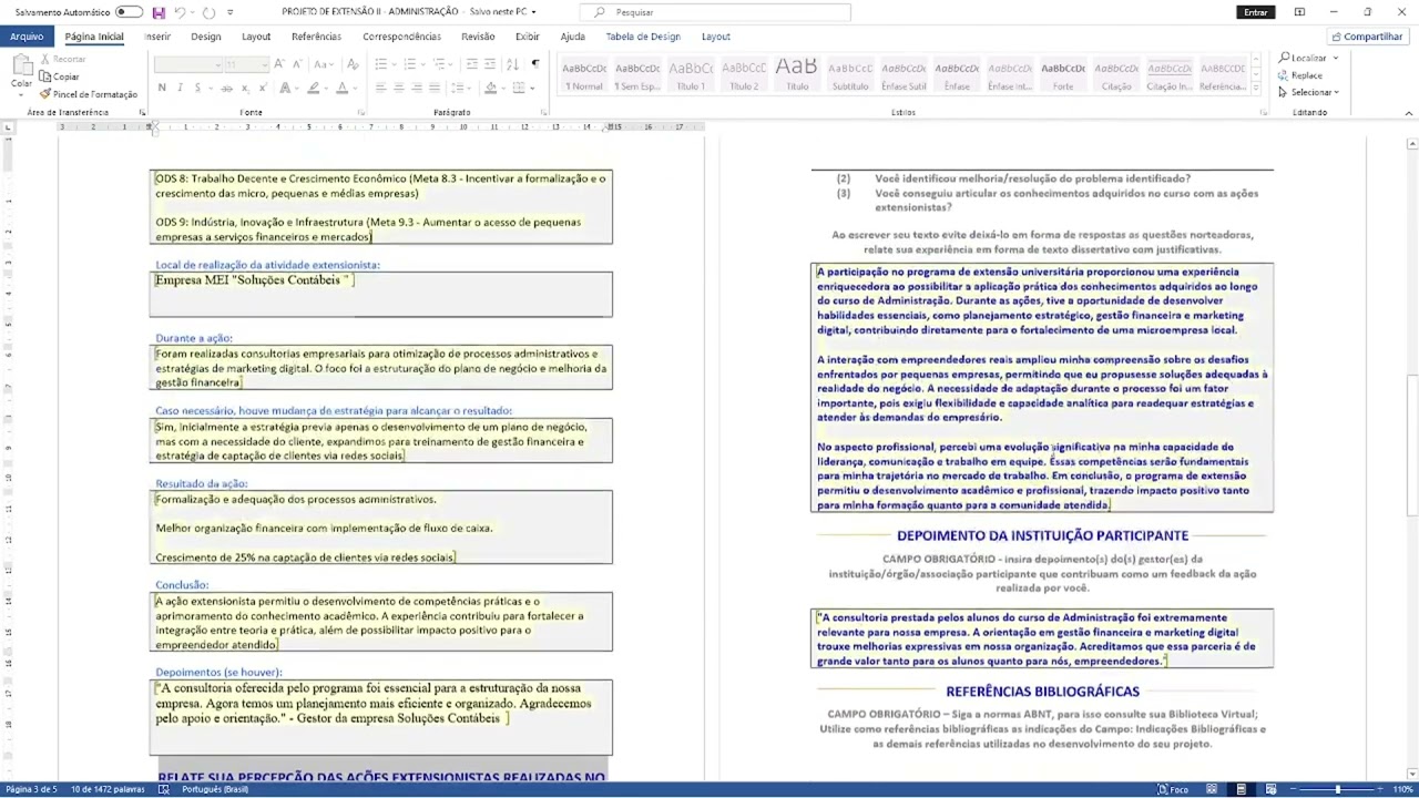 PROJETO DE EXTENSÃO II - ADMINISTRAÇÃO. UNOPAR ANHANGUERA