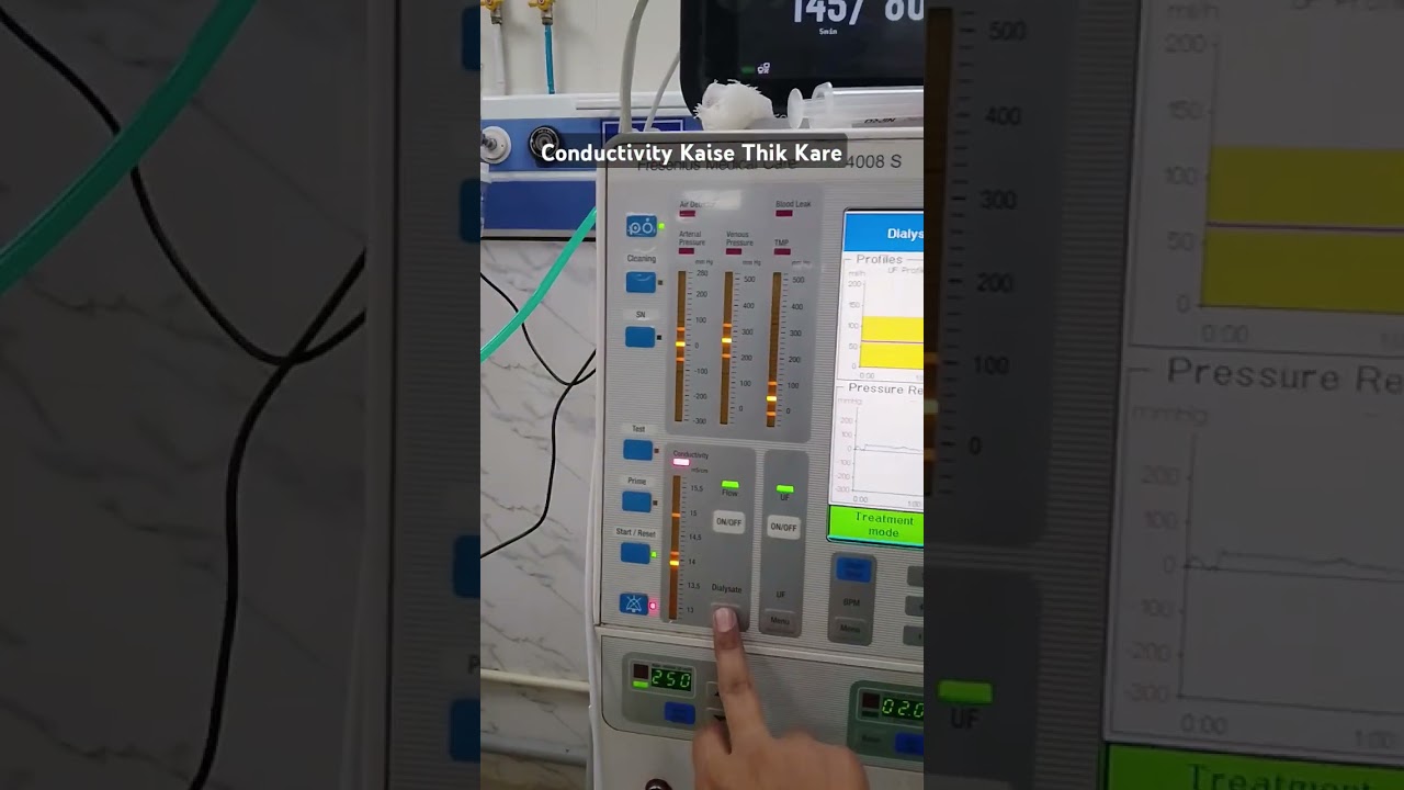 Dialysis Machine Conductivity Kaise Thik Kare | Step by Step Guide in Hindi #hemodialysis #dialysis