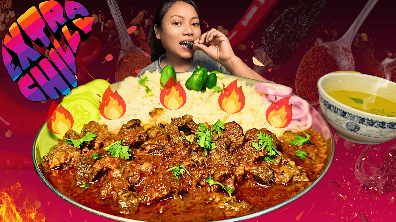 Every Nepali Loves This 🔥 Buff Curry with Hot Rice & Spicy Daal