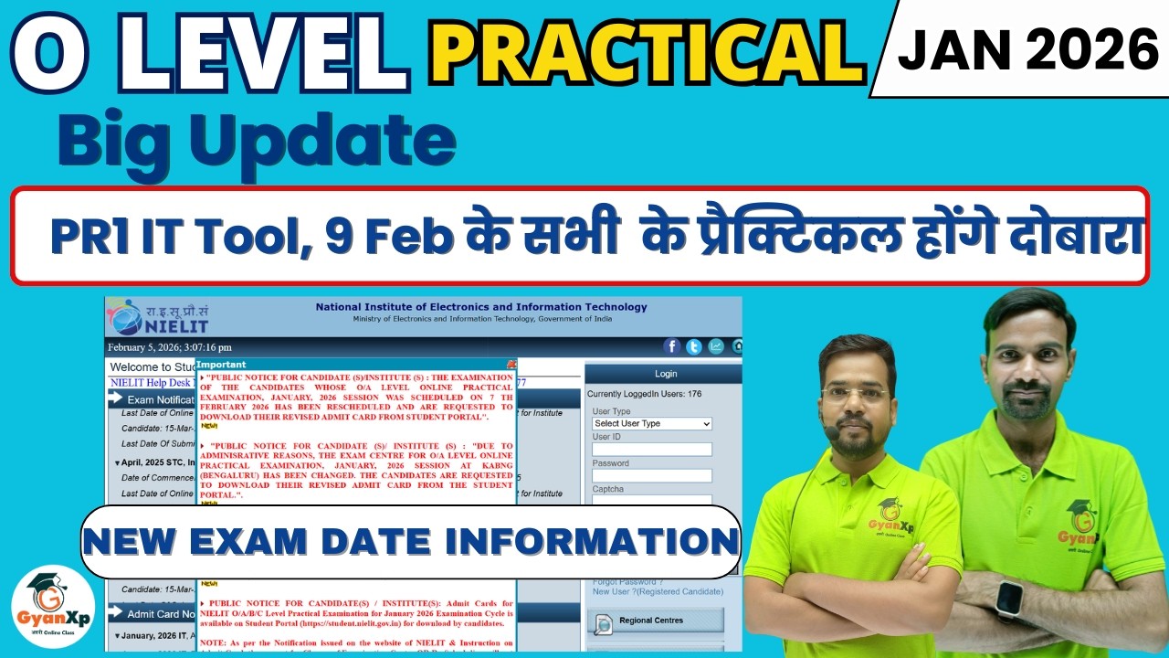 📢 Important Update: PR1 IT Tool 9 Feb Practical Exam Rescheduled (All Students) || JAN 26 || Gyanxp