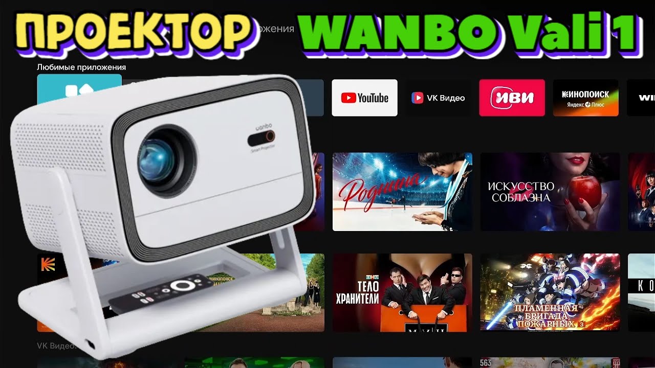 Новинка! Wanbo  Vali 1 классный проектор на подставке с углом наклона 200° с автофокусом обзор
