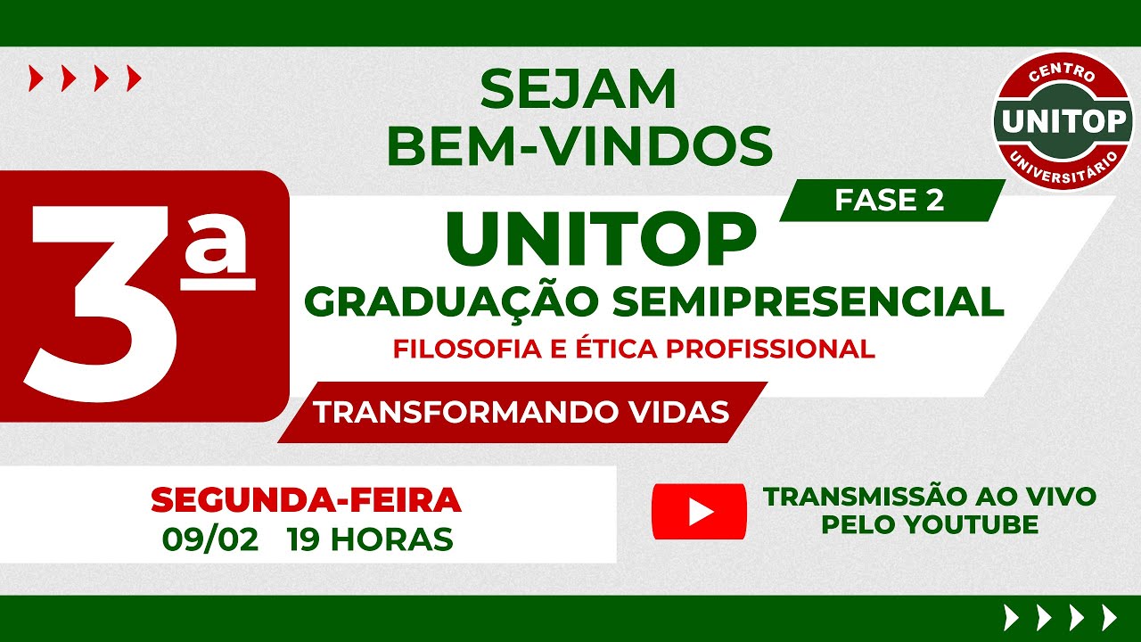 Filosofia e Ética Profissional -Aula 3|Fase2|Sala 1|UNITOP Graduação Semipresencial