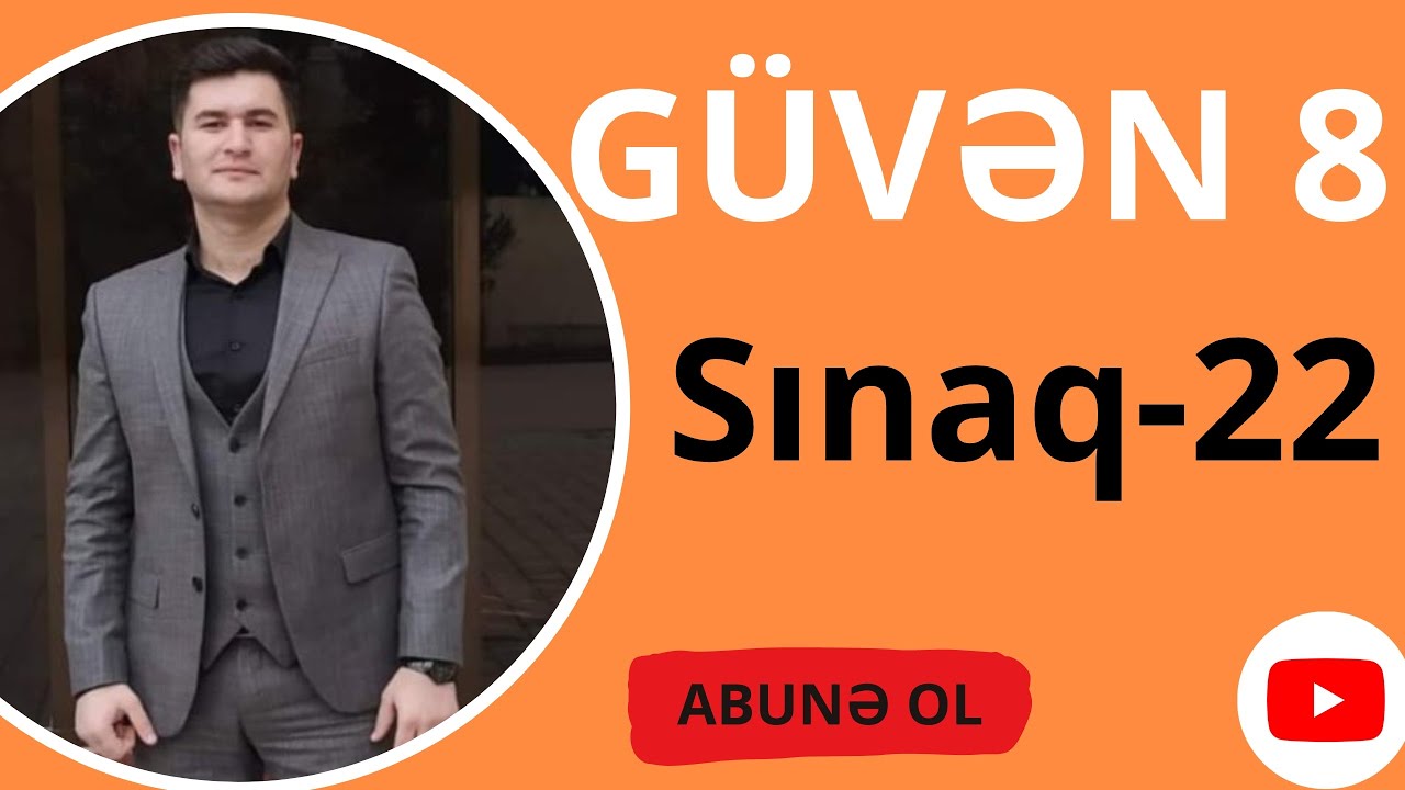 GÜVƏN 8-ci SİNİF  SINAQ-22 Bütün testlərin izahı.  #sınaq22