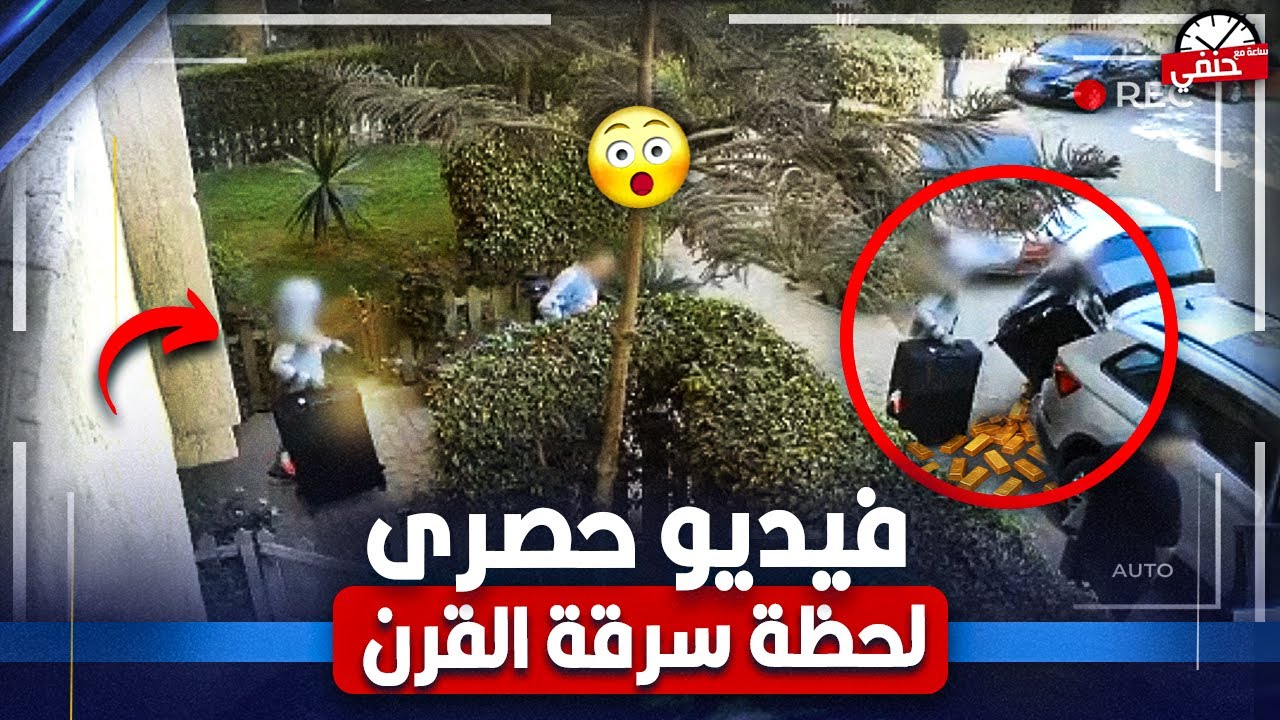 فيديو حصرى لحظة سرقة القرن | شاهد كيف تم سرقة فيلا الدكتوره نوال الجدوى نقلوا الكنز فى شنط سفر كبيره