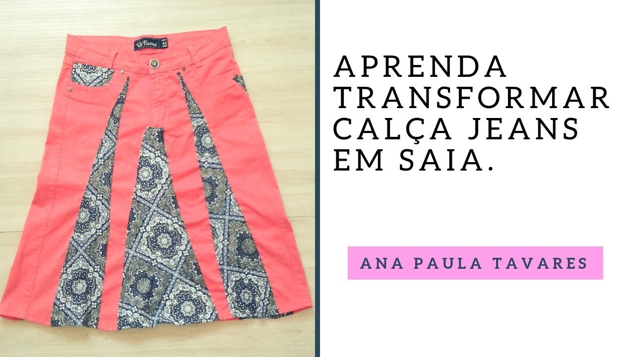 Transformando Calça Jeans em saia godê, tudo fácil!