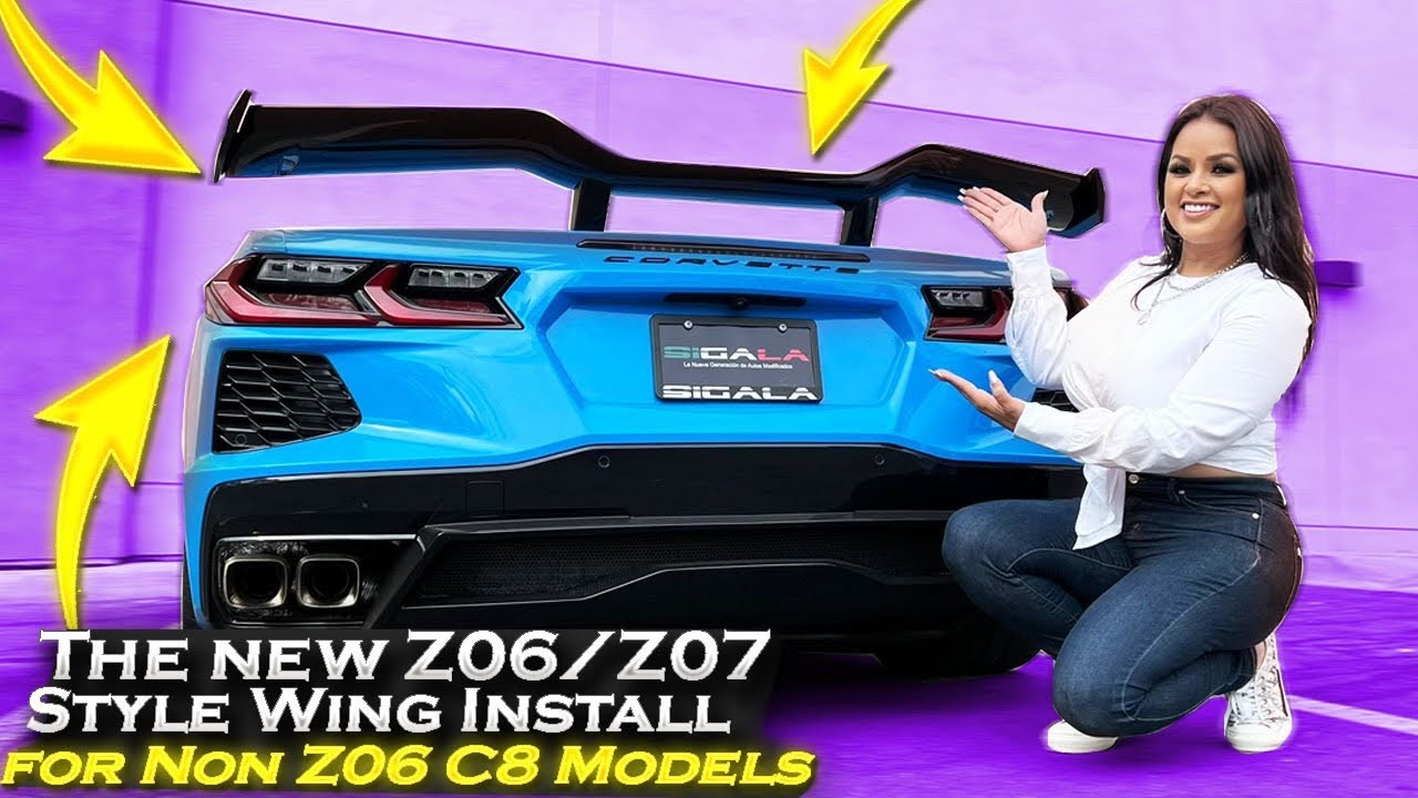 Installing the new Z06/Z07 Style Wing on a non Z06 C8 Model!