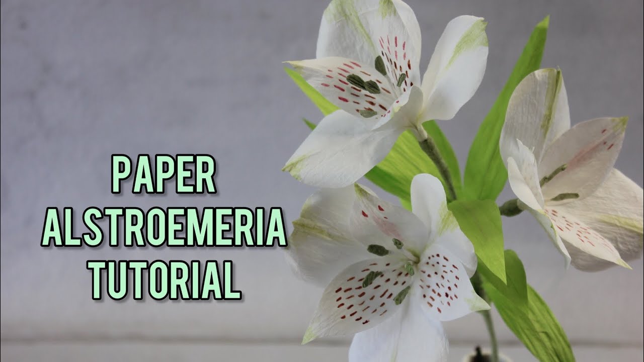 Paper alstroemeria tutorial | How to make paper flowers | DIY flower decor