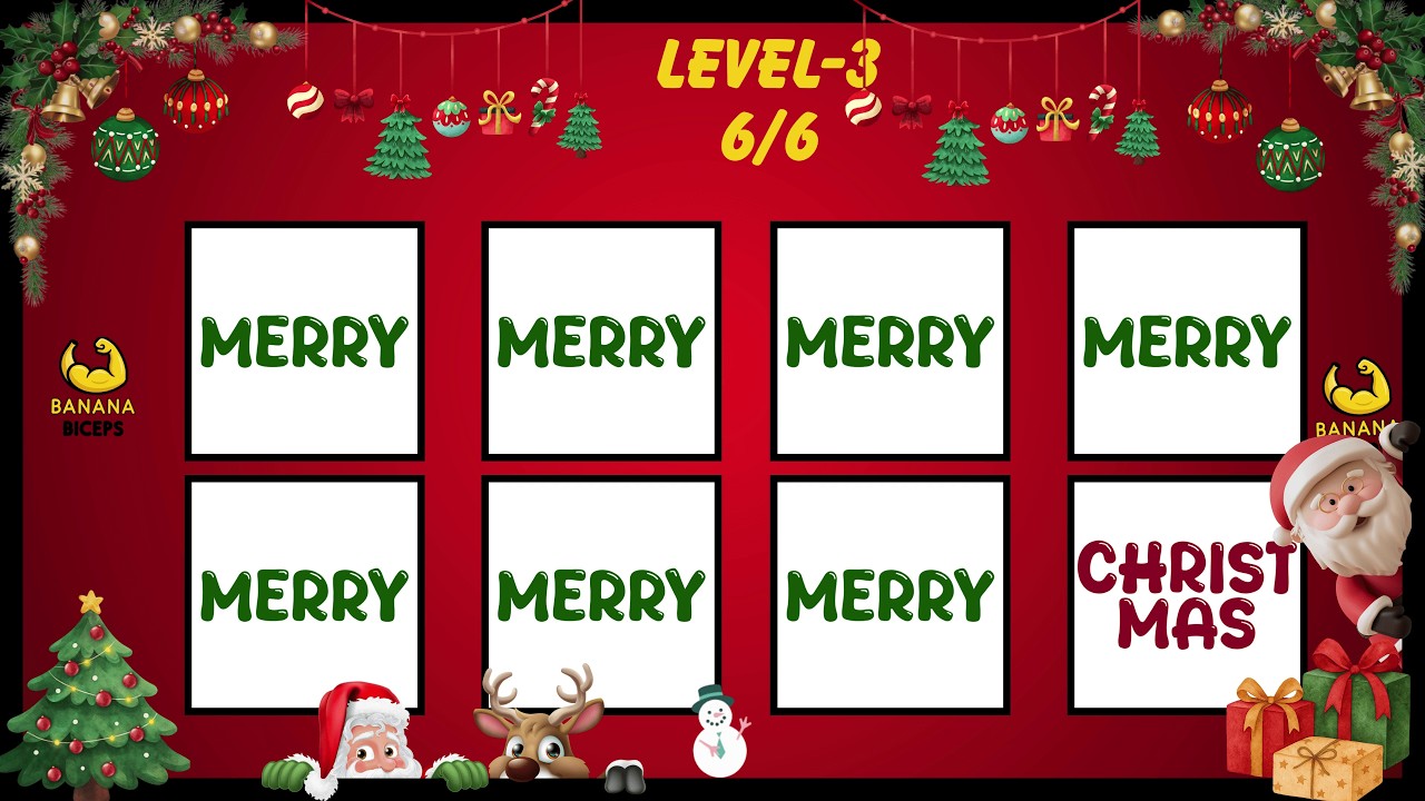 Say The Word on Beat Christmas Game Challenge 55🎄| EASY MEDIUM HARD | Fast Rhythm Test