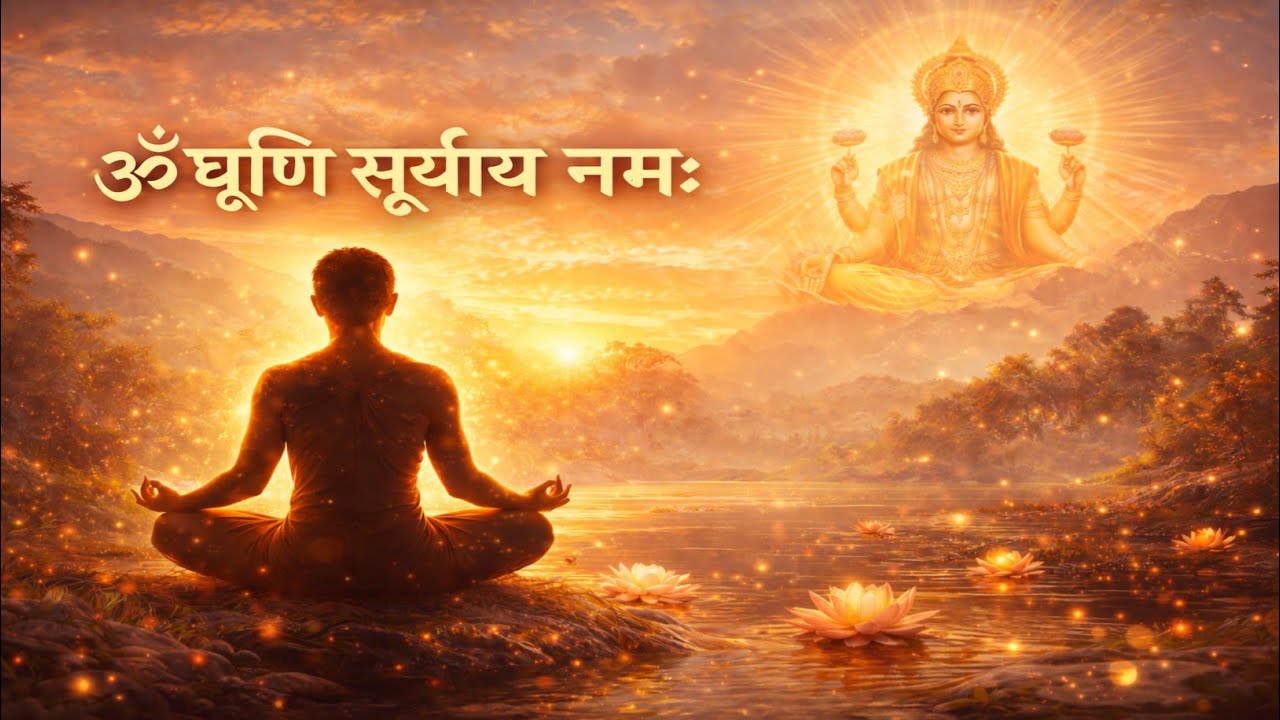 ॐ घृणि सूर्याय नमः | Surya Mantra Bhajan | 8 Minutes Meditation | Positive Energy #suriyamantra