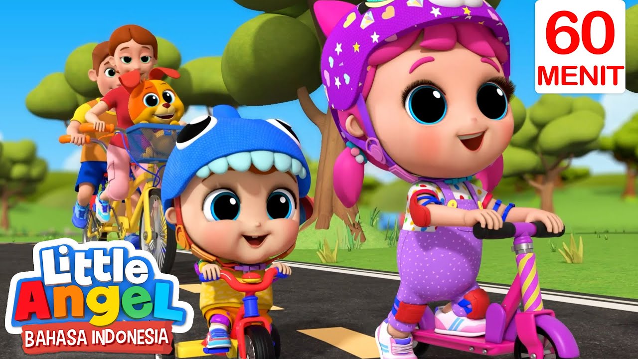 Bayi John Belajar Mengendarai Sepeda | Little Angel Bahasa Indonesia | Kartun dan Lagu Anak Anak